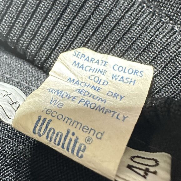 Givenchy Sport Vintage Black Mock Neck Sweater Size 40 M Long Sleeve Pullover - Picture 5 of 9